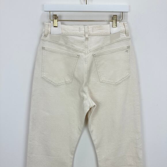 Madewell The 90s Straight Jean Vintage Canvas Beige High Waist US 27 NWT - Picture 10 of 14